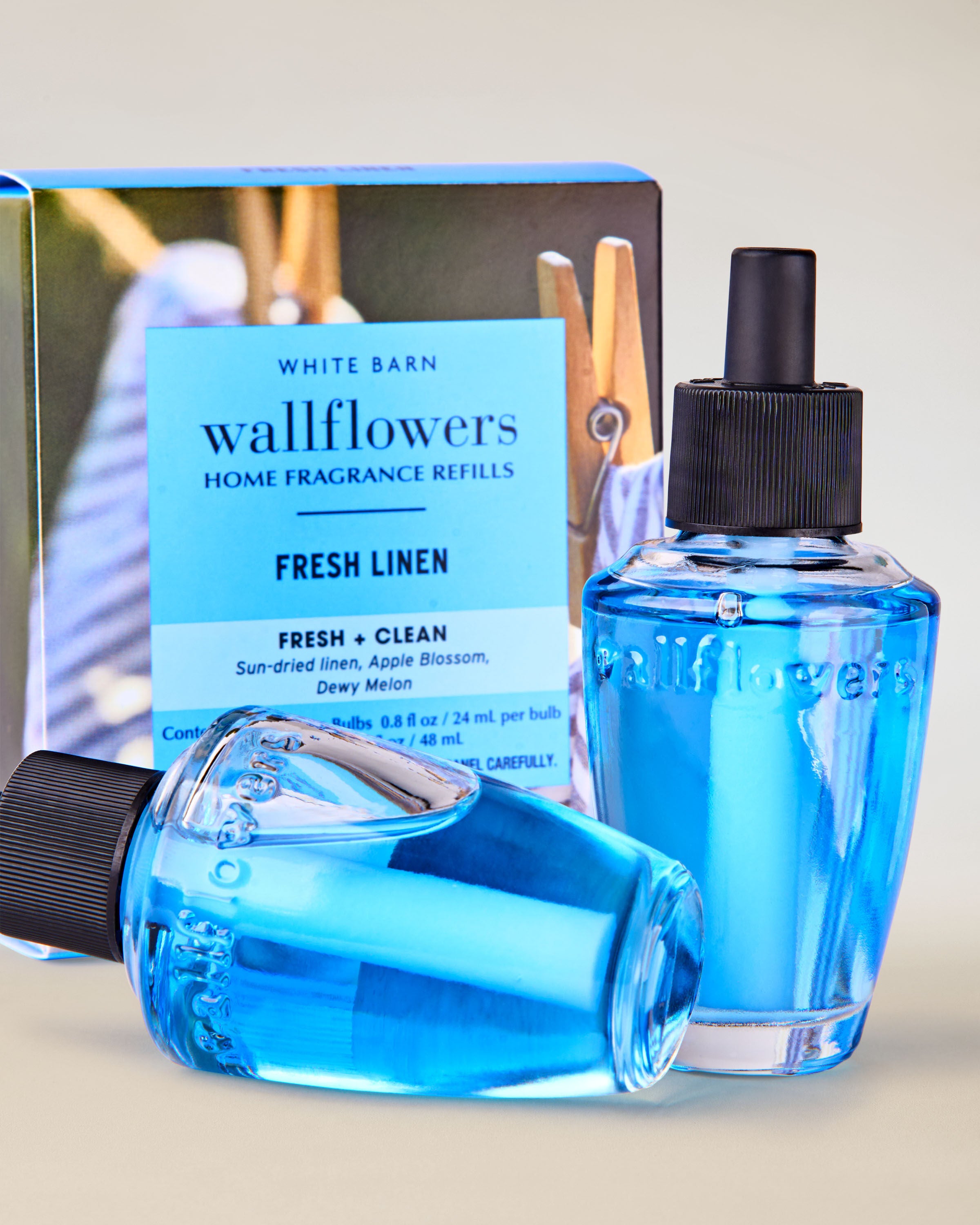 Wallflowers Refills 2-Pack Fresh Linen 0.8 fl oz / 24 mL Each - Image 2