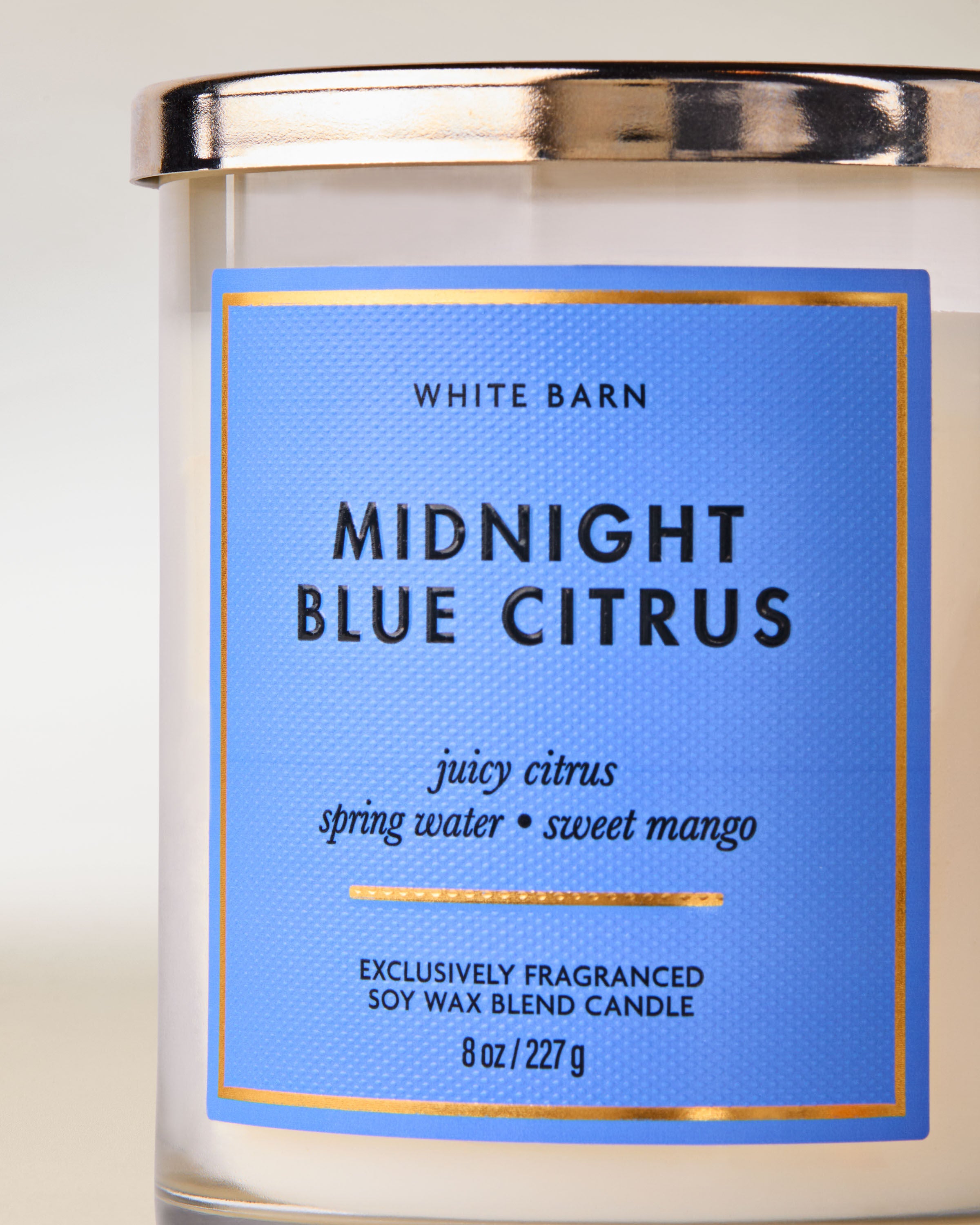 Single Wick Candle Midnight Blue Citrus 8 oz / 227 g - Image 2