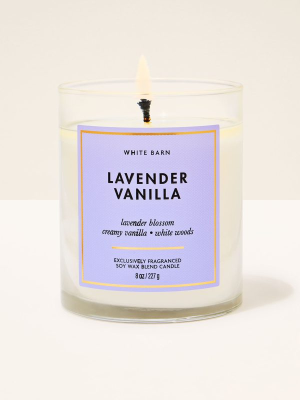 Single Wick Candle  Lavender Vanilla 8 oz / 227 g