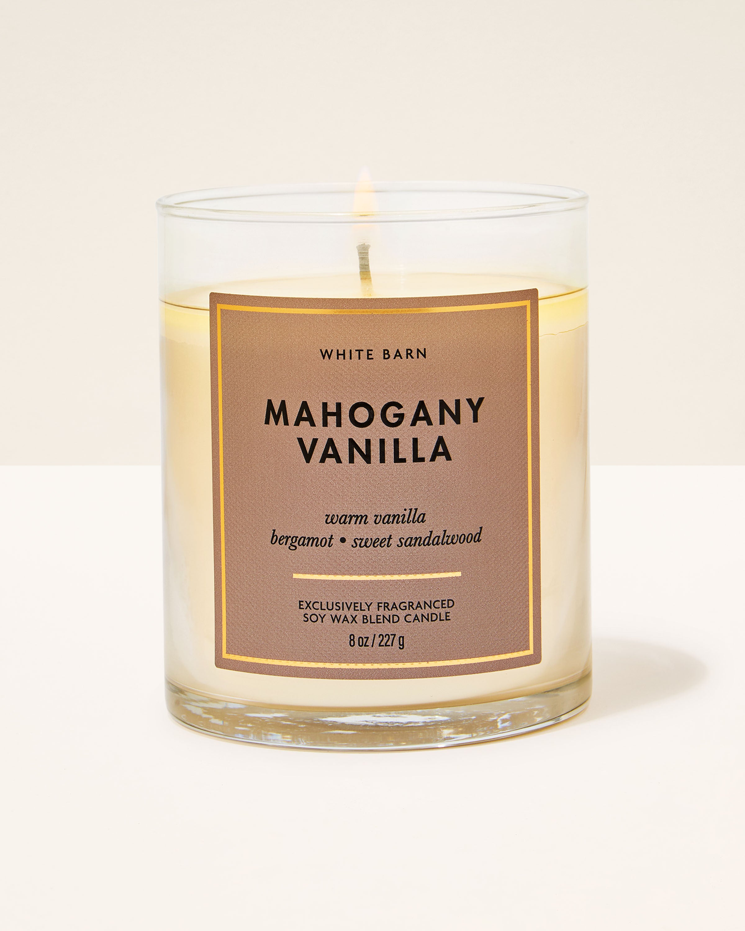 Single Wick Candle Mahogany Vanilla 8 oz / 227 g