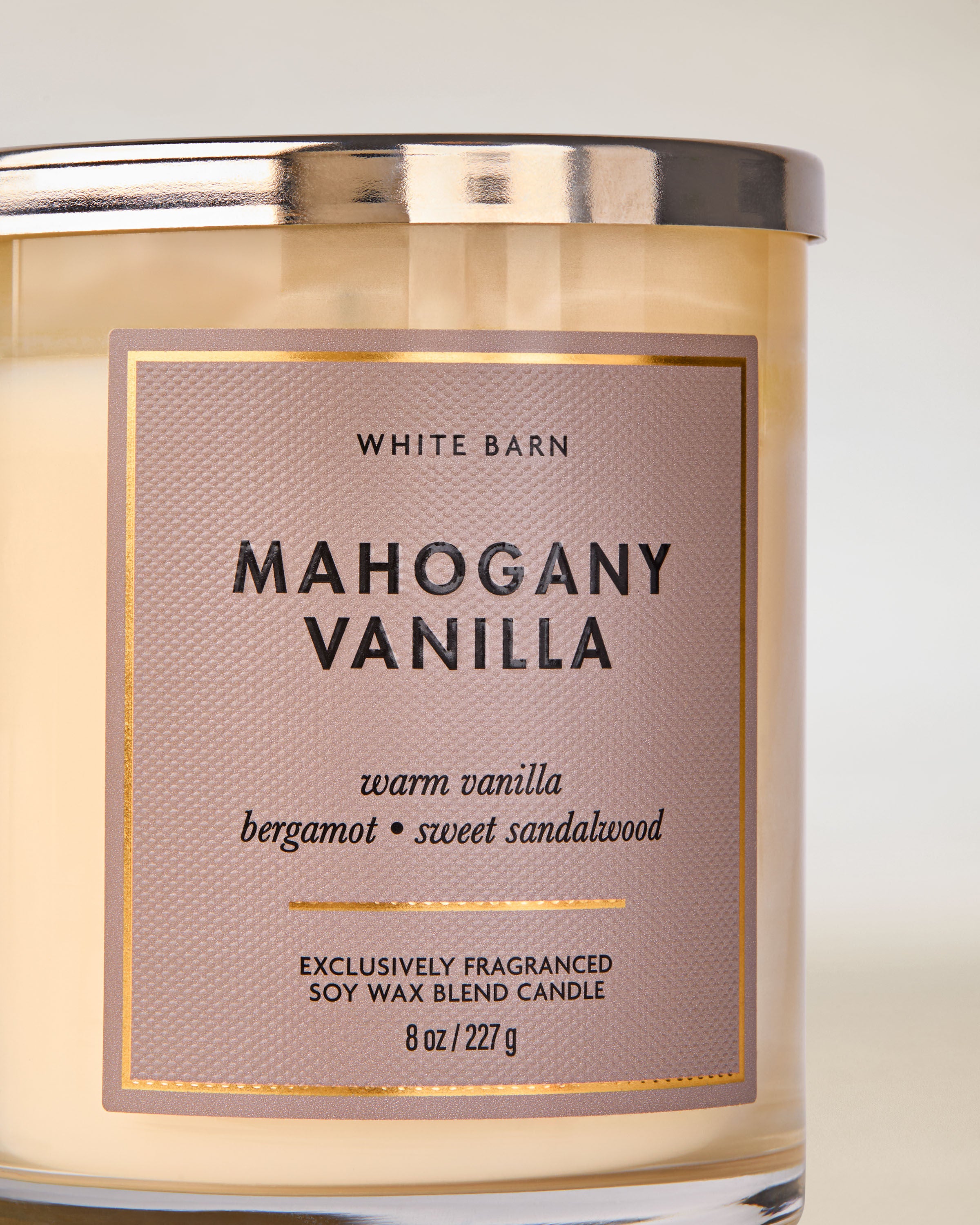 Single Wick Candle Mahogany Vanilla 8 oz / 227 g - Image 2