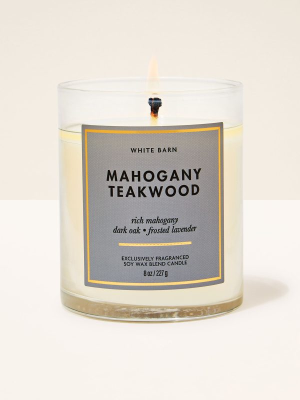 Single Wick Candle  Mahogany Teakwood 8 oz / 227 g