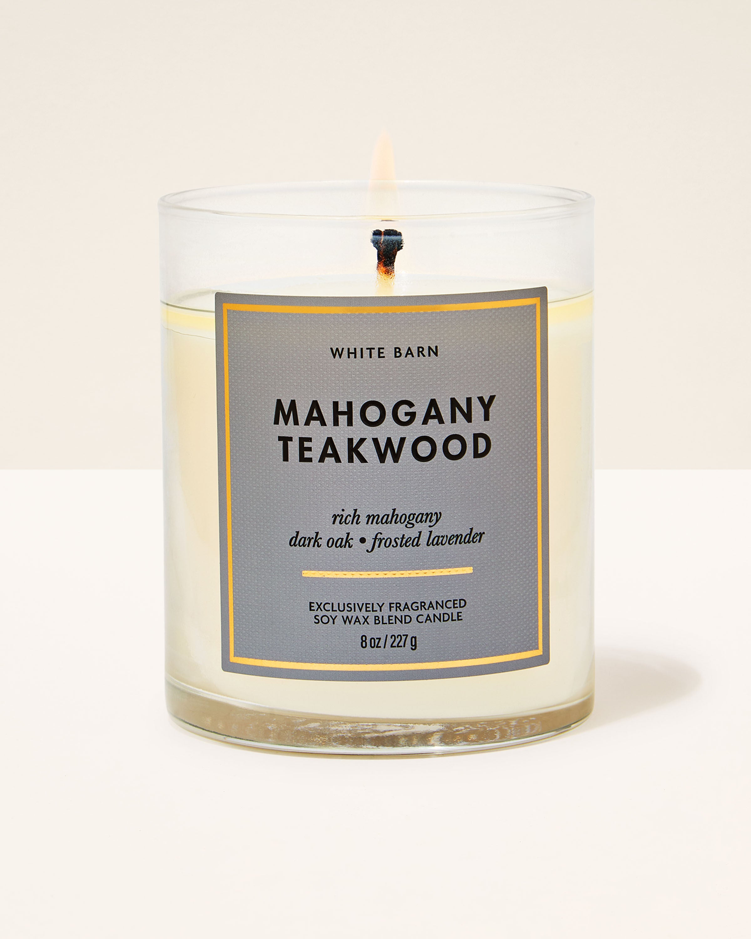 Single Wick Candle Mahogany Teakwood 8 oz / 227 g