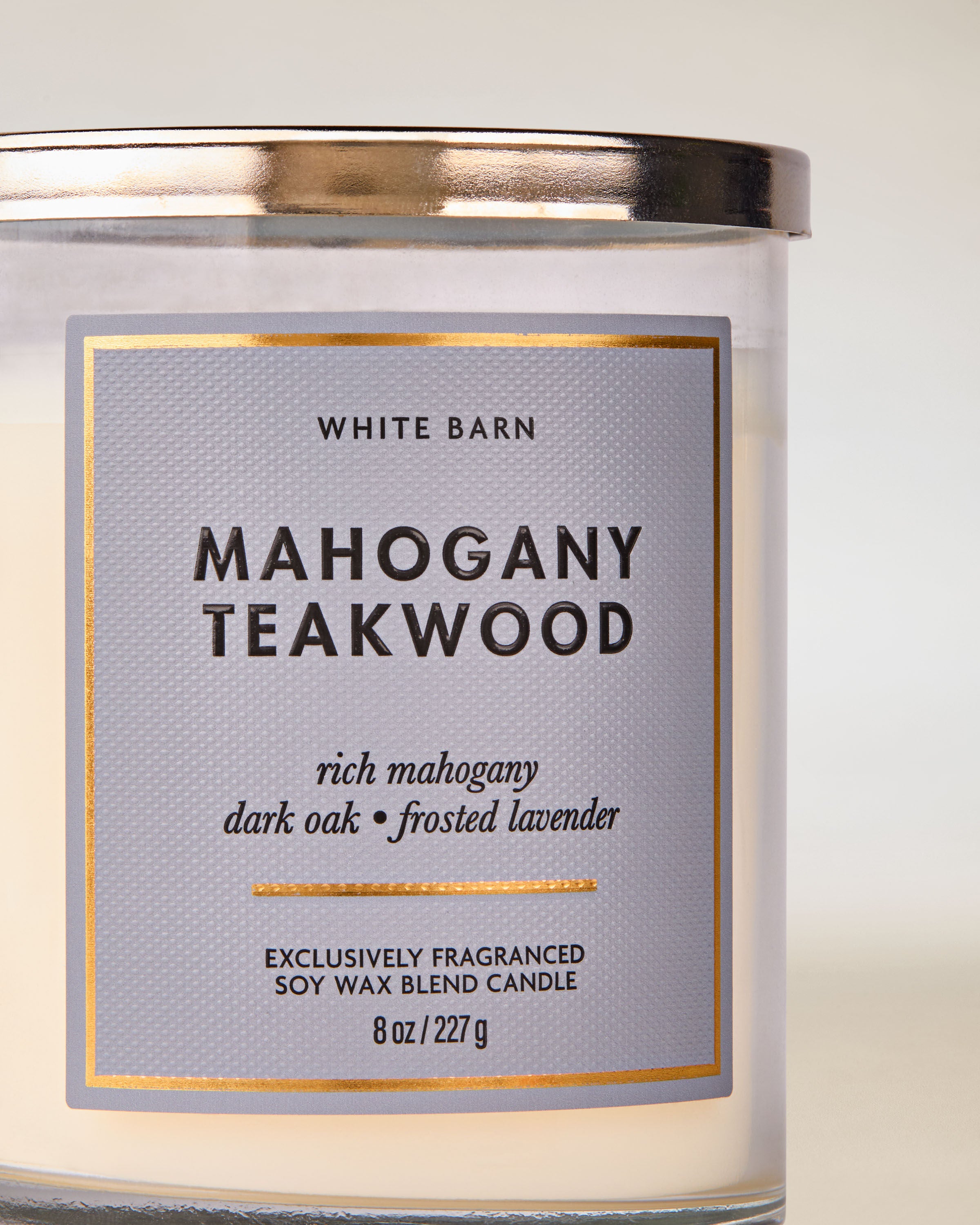 Single Wick Candle Mahogany Teakwood 8 oz / 227 g - Image 2