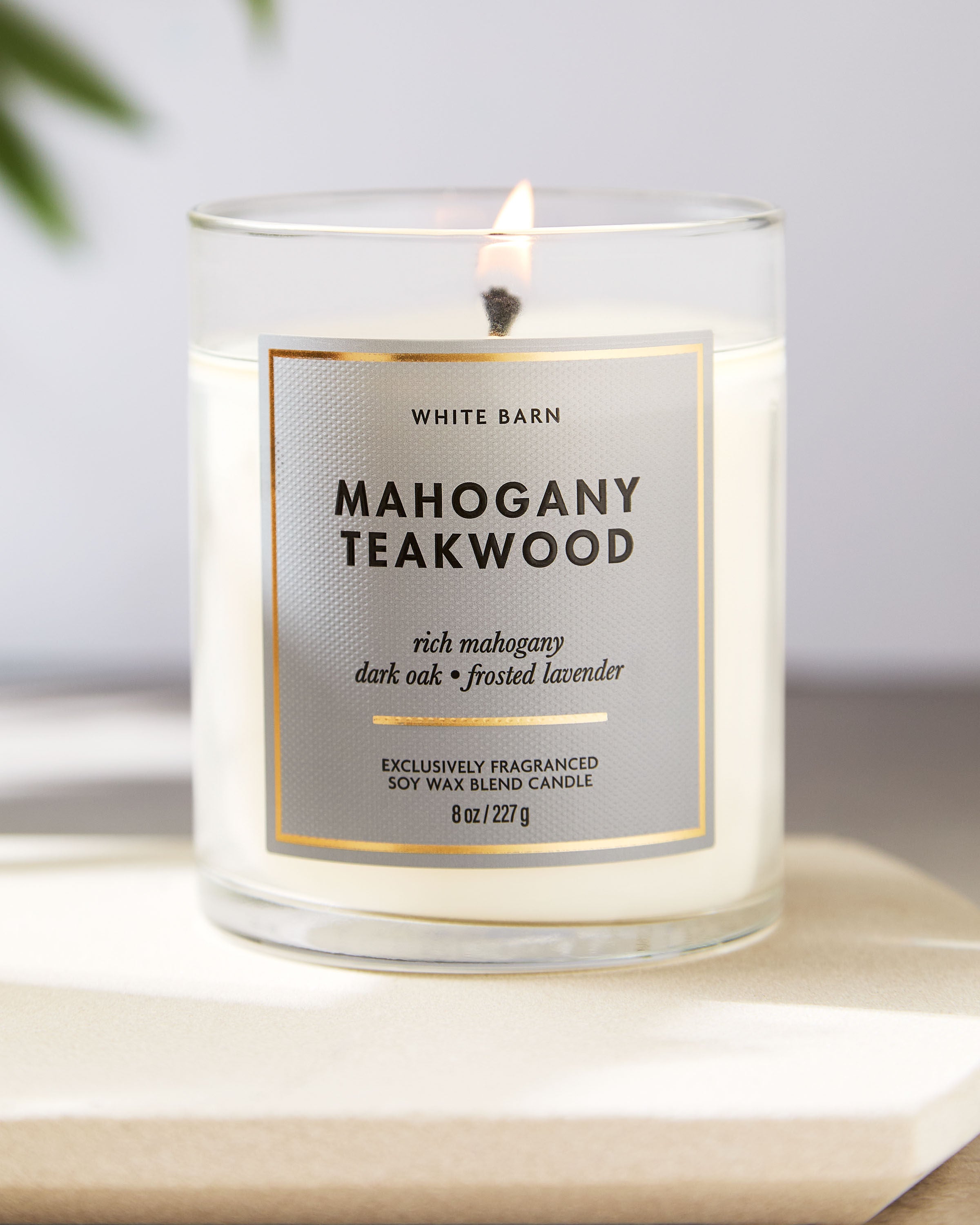 Single Wick Candle Mahogany Teakwood 8 oz / 227 g - Image 6