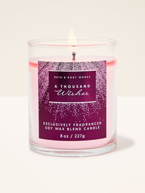 Single Wick Candle  A Thousand Wishes 8 oz / 227 g