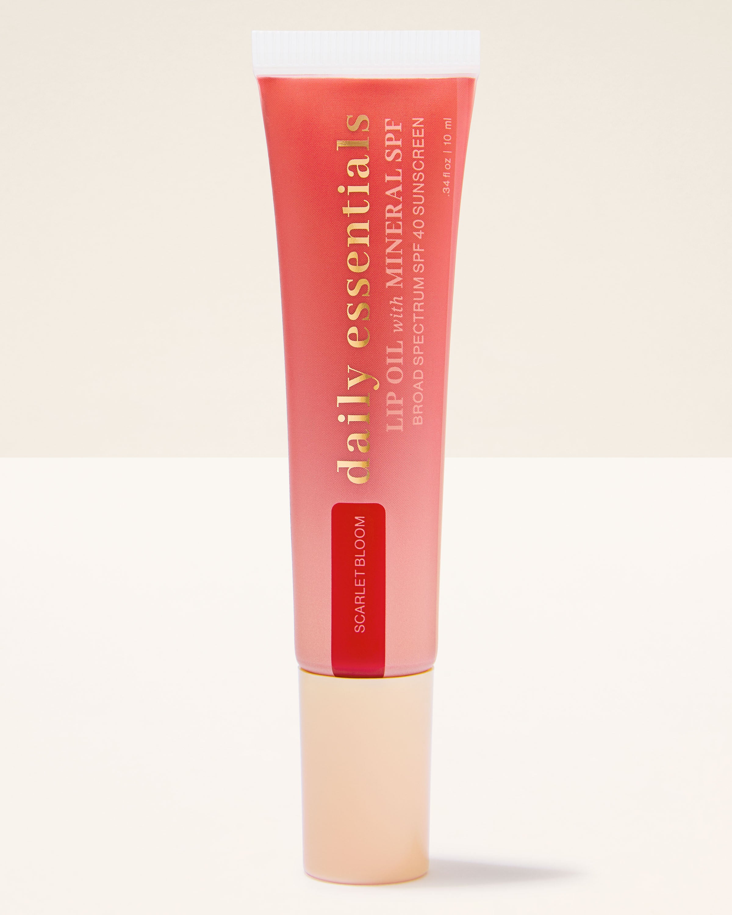 Lip Oil with Mineral SPF 40 Scarlet Bloom .34 oz / 10 mL
