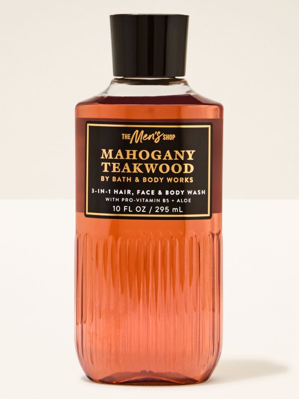3-in-1 Hair, Face & Body Wash  Mahogany Teakwood 10 fl oz / 295 mL