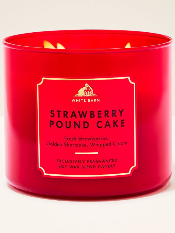 3-Wick Candle  Strawberry Pound Cake 14.5 oz / 411 g