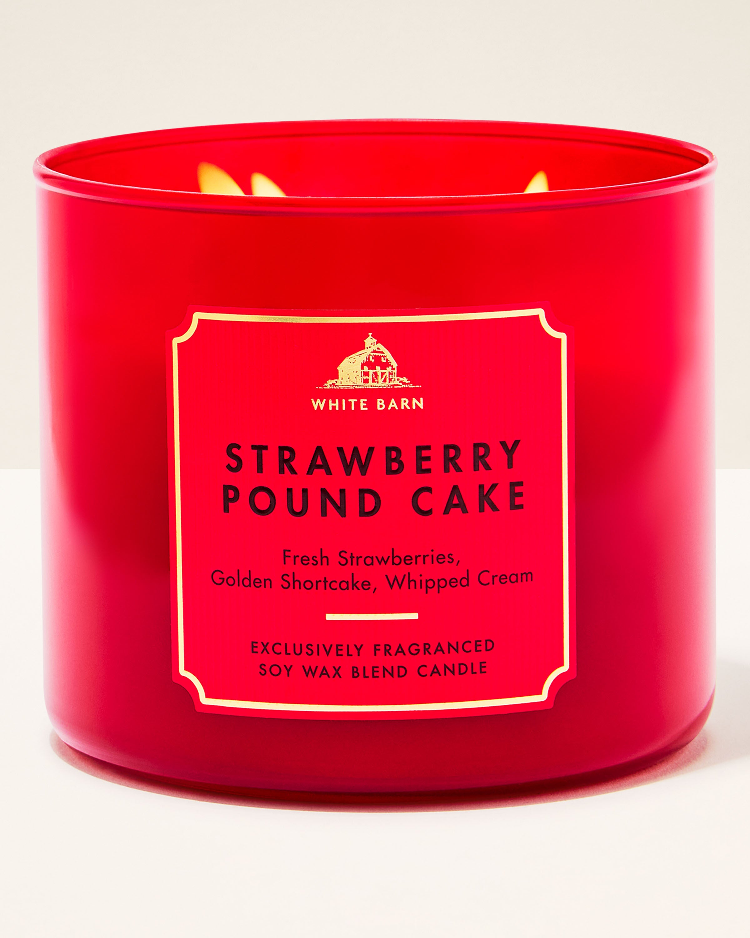 3-Wick Candle Strawberry Pound Cake 14.5 oz / 411 g