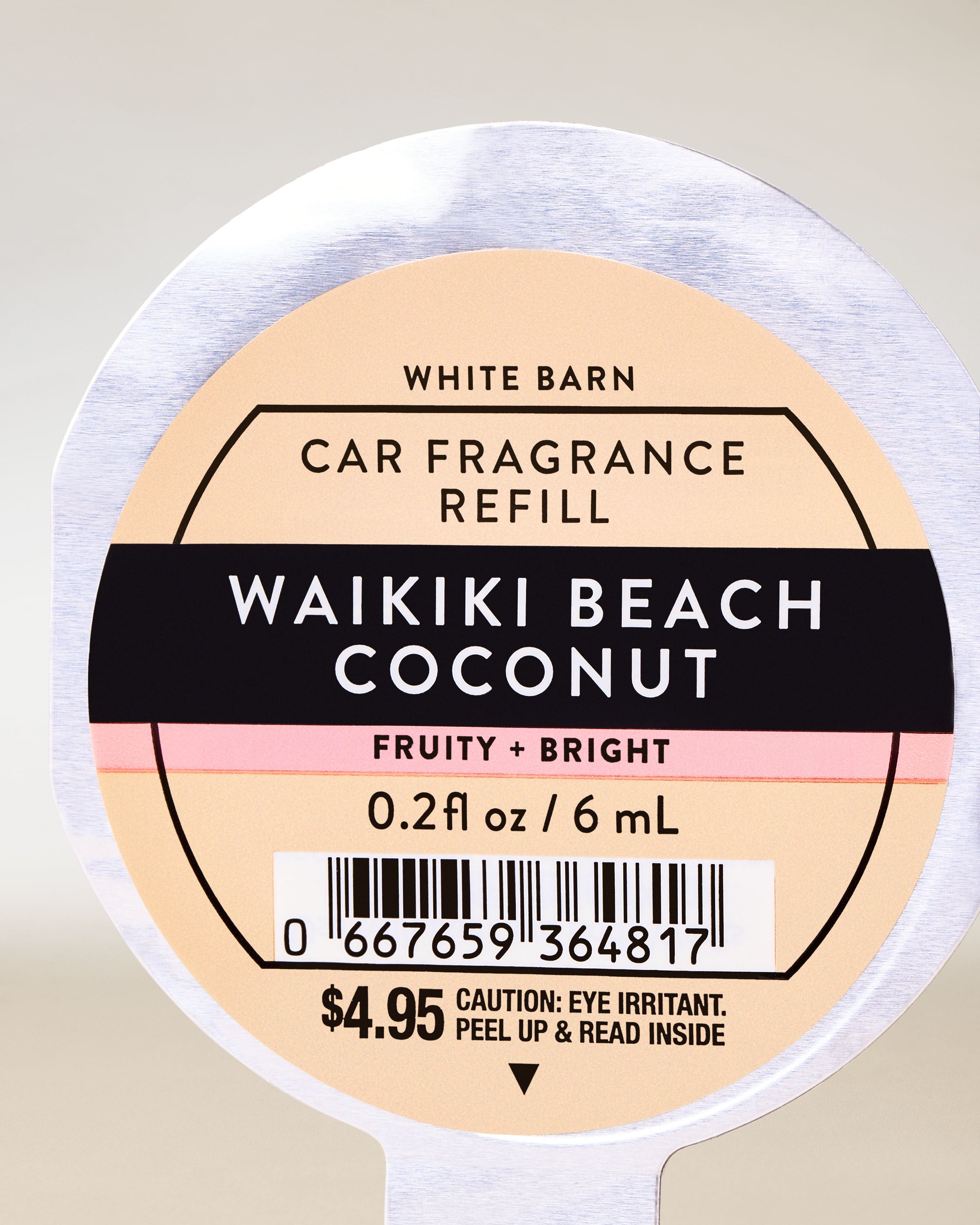 Car Fragrance Refill Waikiki Beach Coconut 0.2 fl oz / 6 mL - Image 2