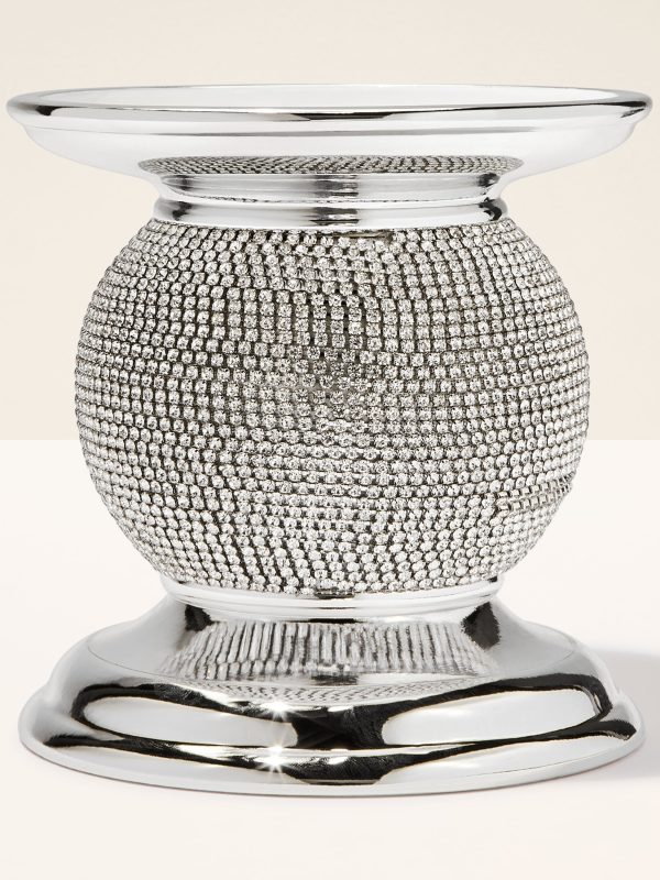 3-Wick Candle Holder Bling Applique Pedestal