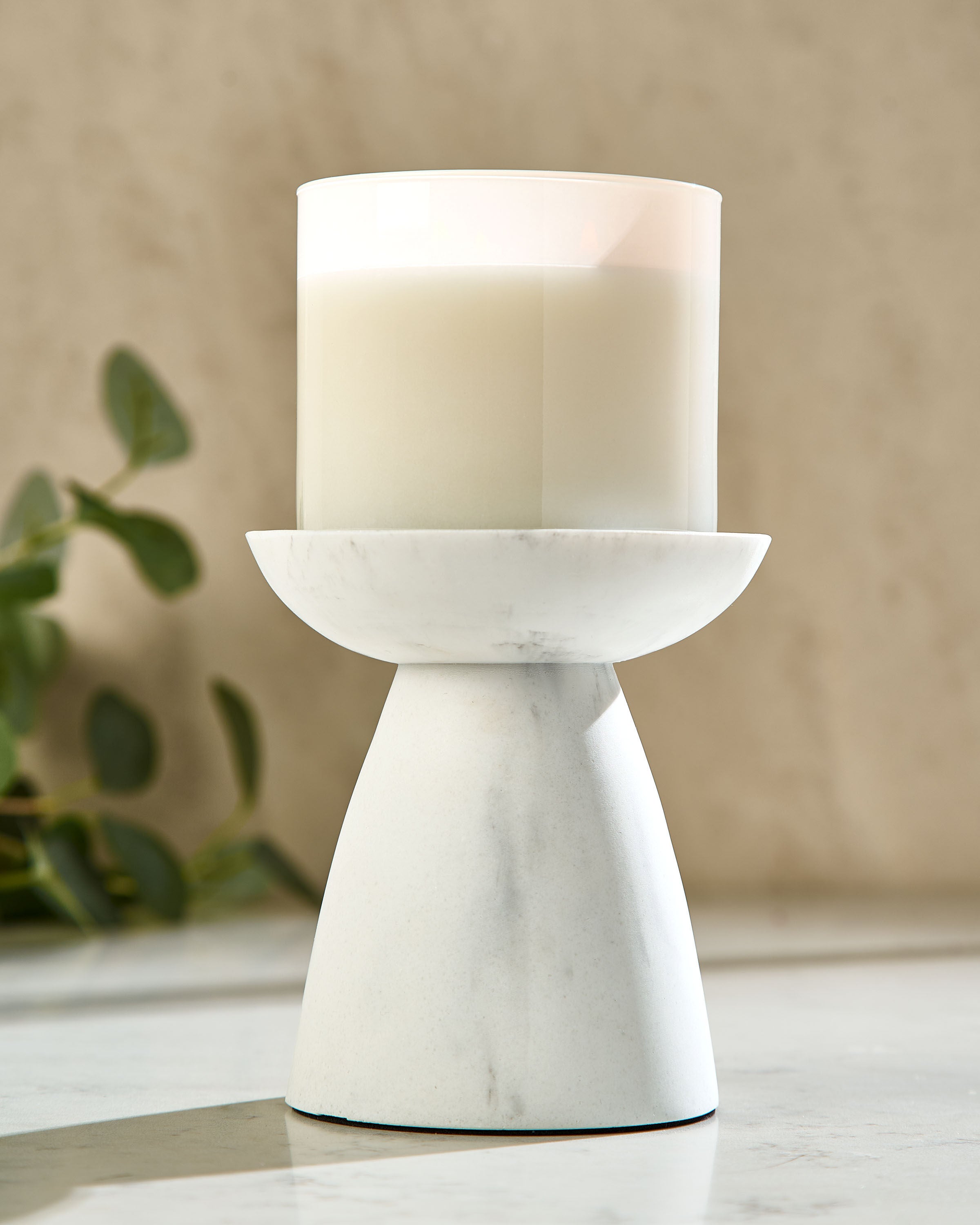 3-Wick Candle Holder Marble Pedestal - Image 2