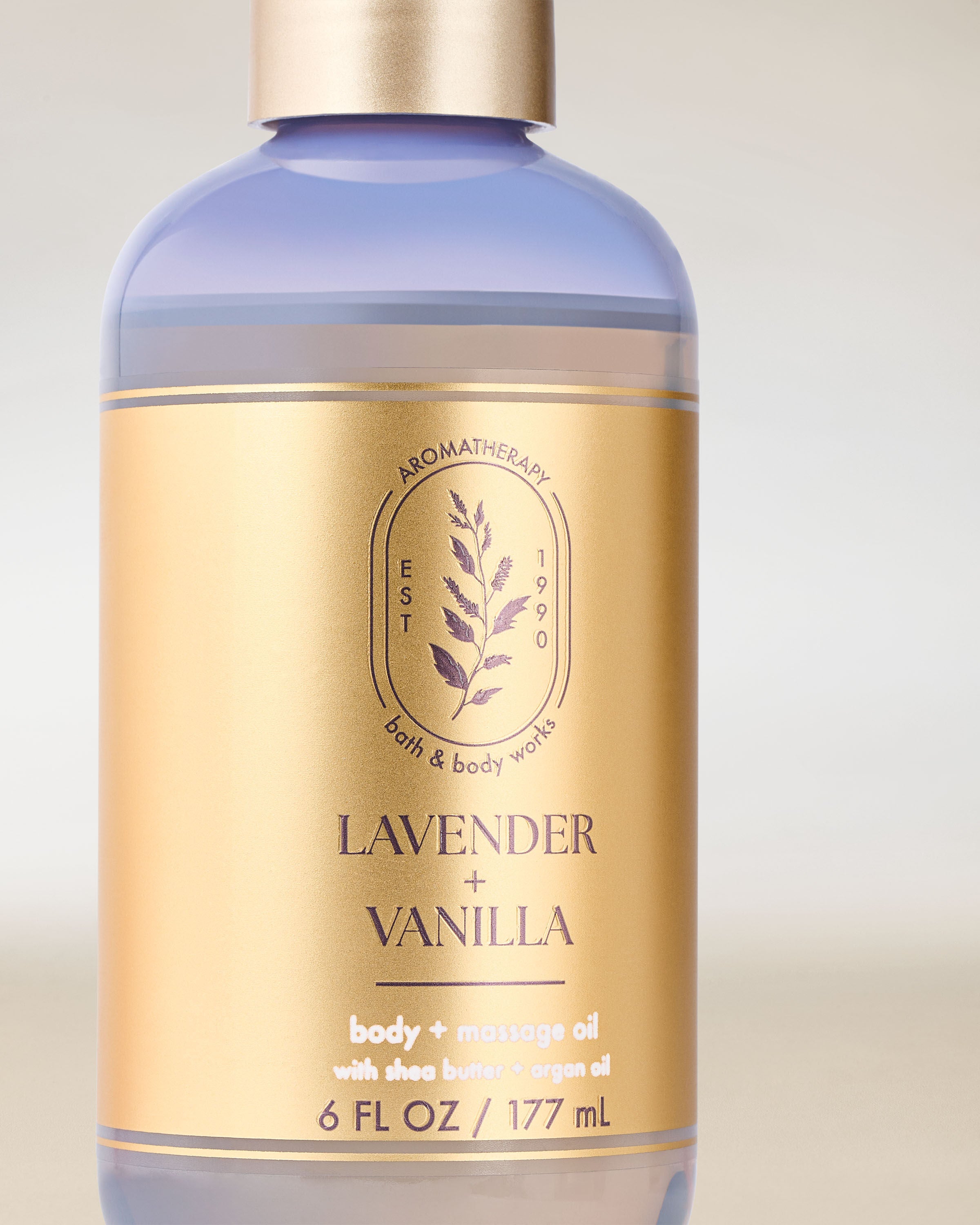 Body and Massage Oil Lavender Vanilla 6 fl oz / 177 ml - Image 2