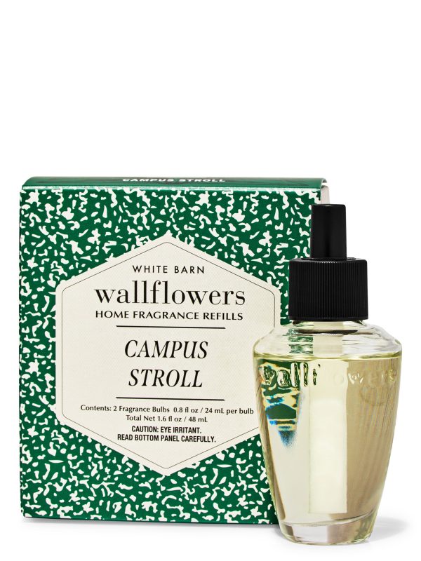 Wallflowers Refills 2-Pack  Campus Stroll 2 fragrance bulbs 0.8 fl oz / 24 ml per bulb total net 1.6 fl oz / 48 ml