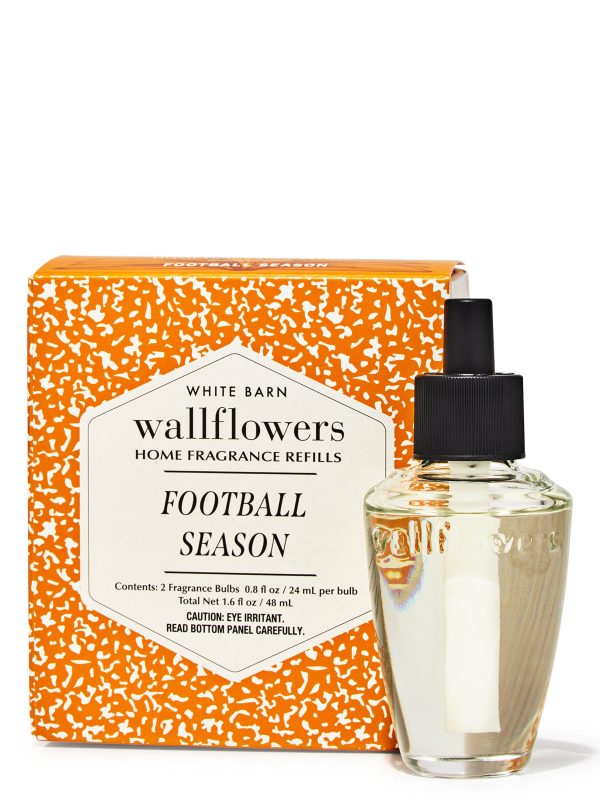 Wallflowers Refills 2-Pack  Football Season 2 fragrance bulbs 0.8 fl oz / 24 ml per bulb total net 1.6 fl oz / 48 ml