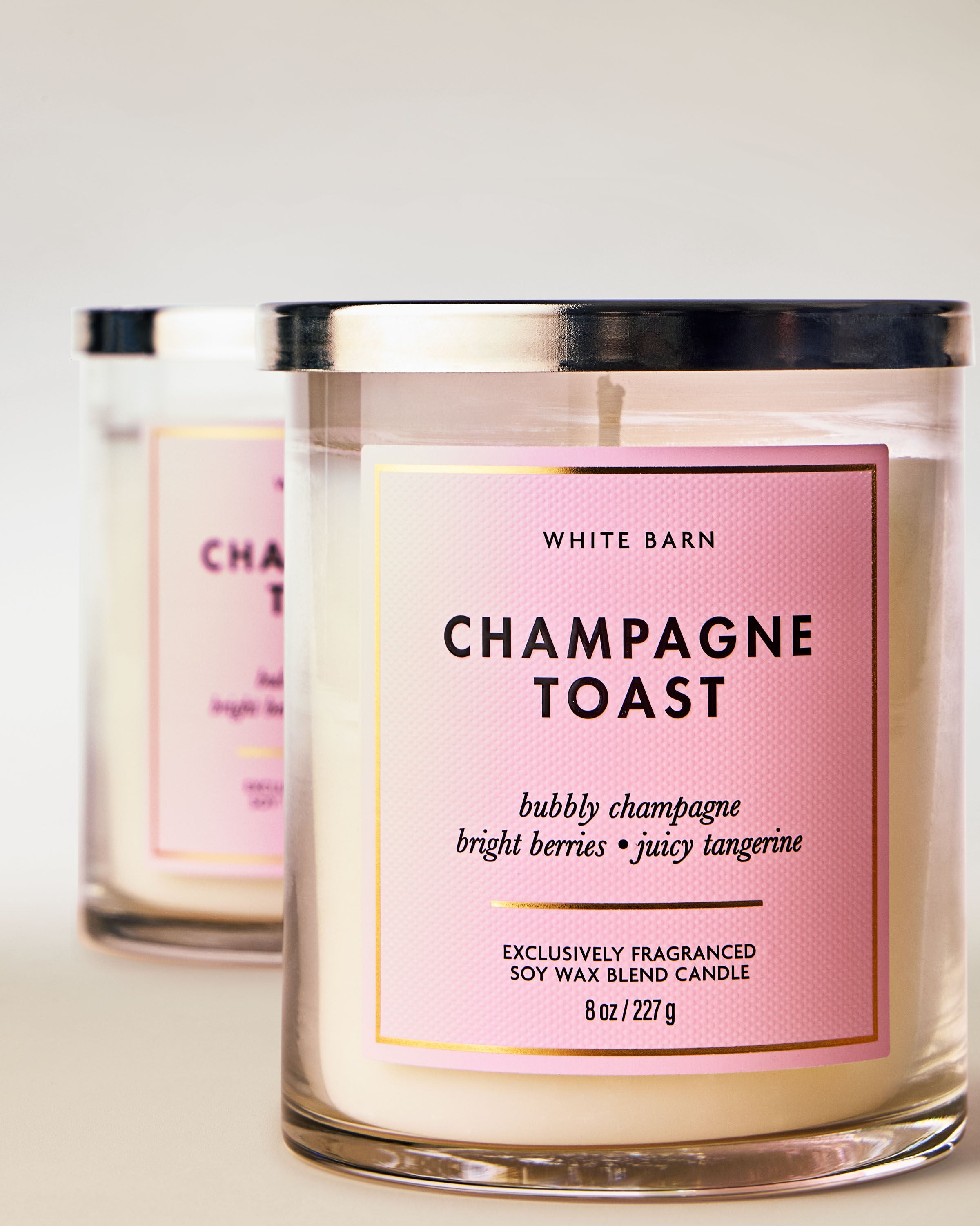 Single Wick Candle Champagne Toast 8 oz / 227 g - Image 2