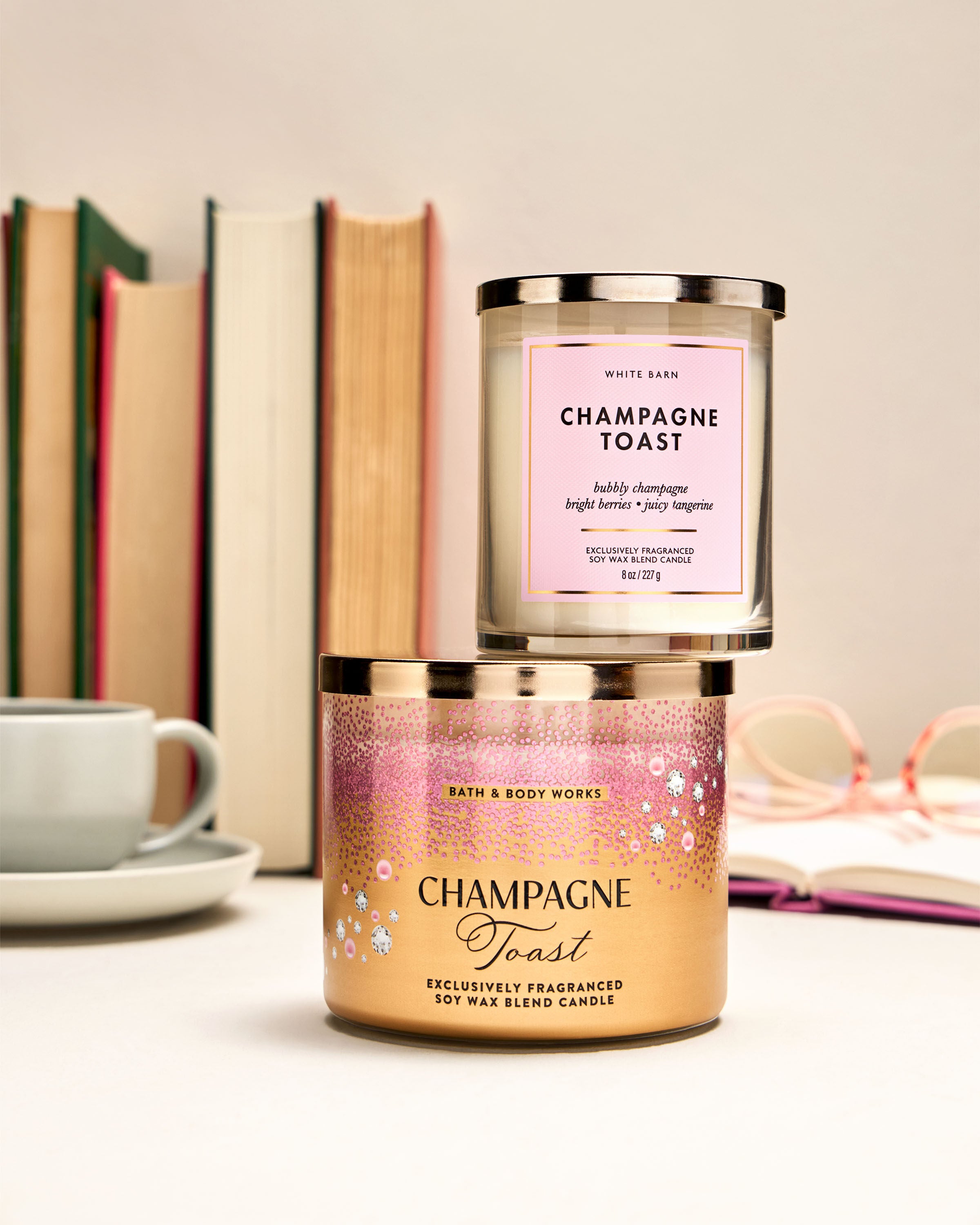 Single Wick Candle Champagne Toast 8 oz / 227 g - Image 6