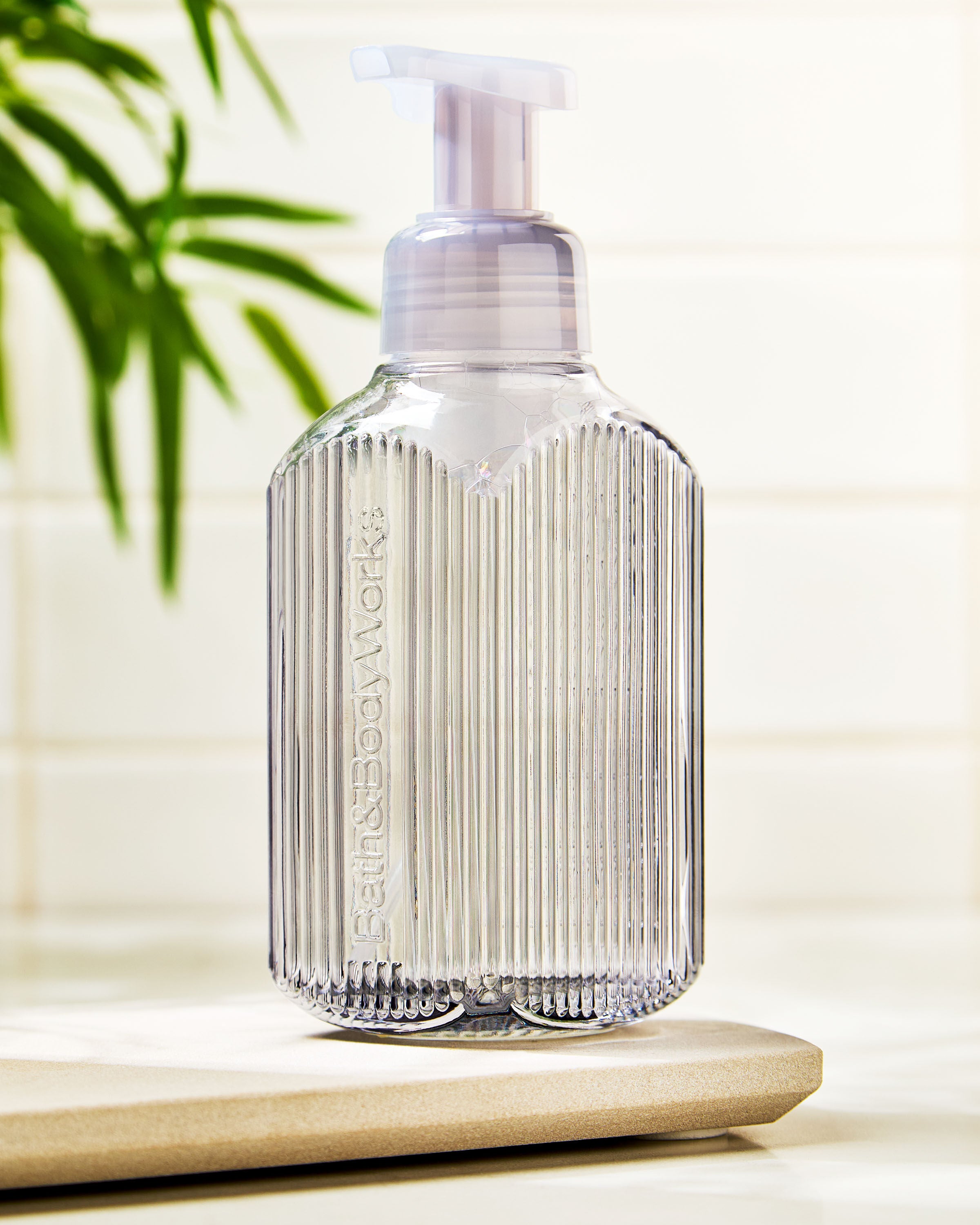Gentle & Clean Foaming Hand Soap Dispenser Charcoal Vertical Lines - Image 3