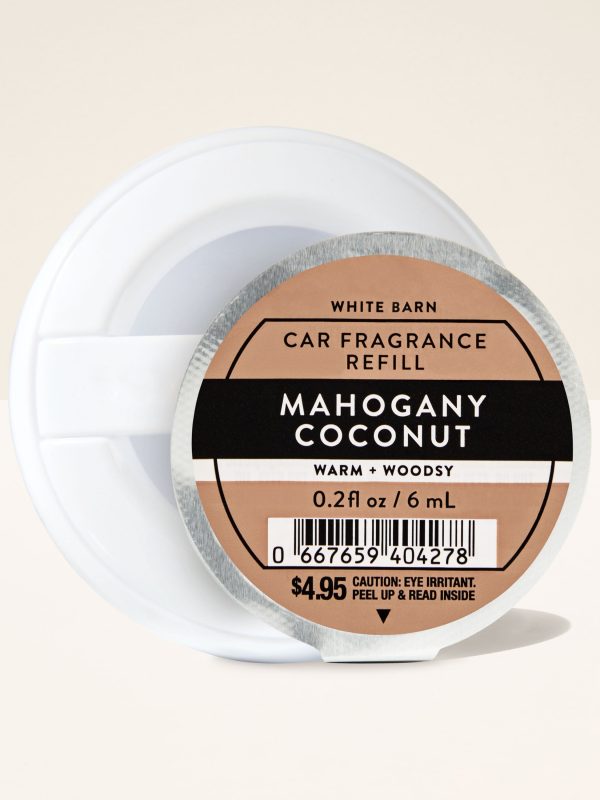 Car Fragrance Refill  Mahogany Coconut 0.2 fl oz / 6 ml