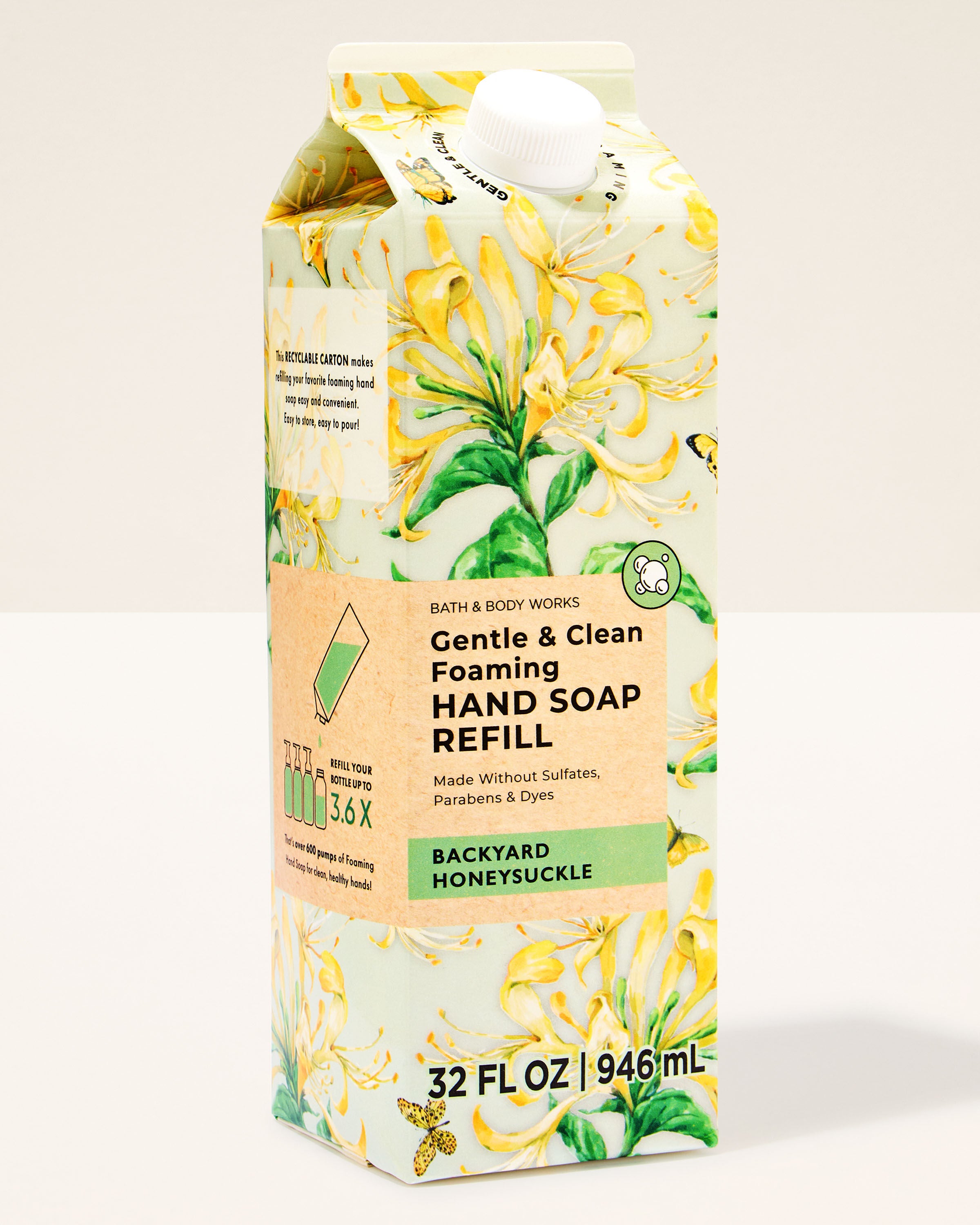 Gentle & Clean Foaming Refill Backyard Honeysuckle 32 fl oz / 946 ml