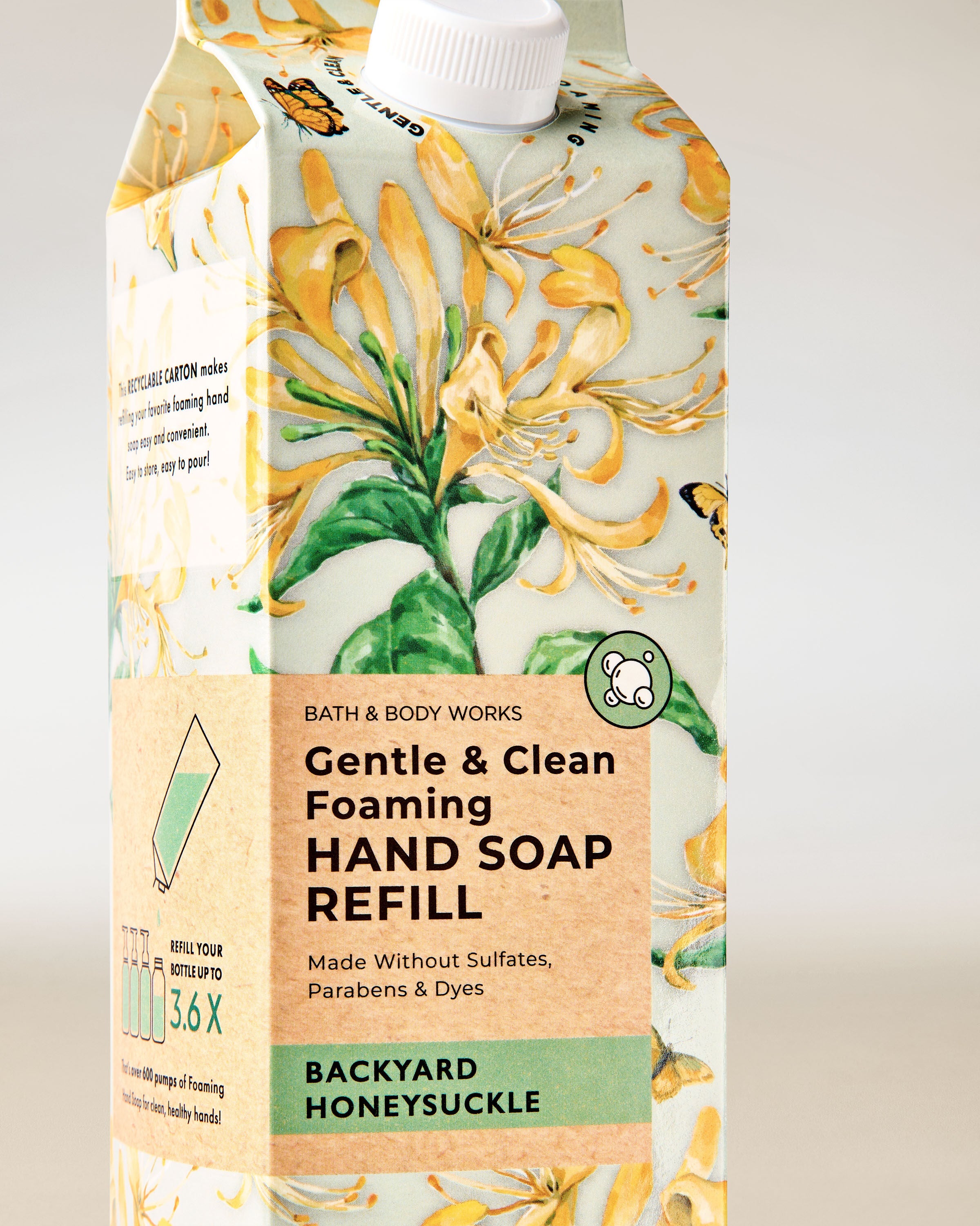 Gentle & Clean Foaming Refill Backyard Honeysuckle 32 fl oz / 946 ml - Image 2