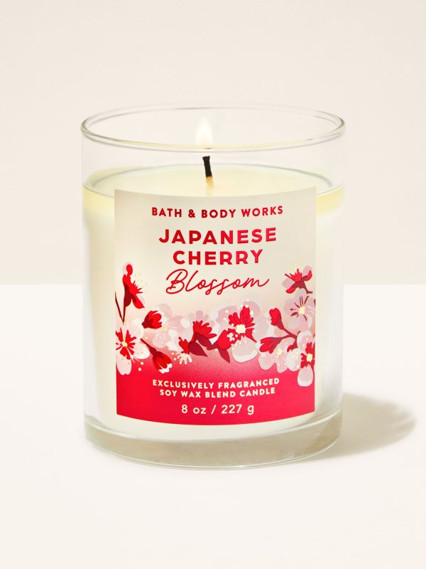 Single Wick Candle  Japanese Cherry Blossom 8 oz / 227 g