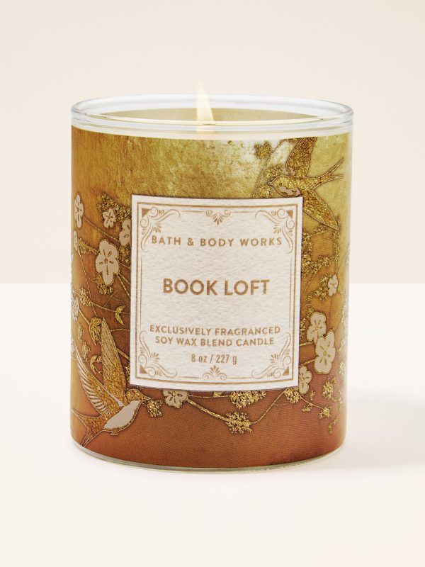 Single Wick Candle  Book Loft 8 oz / 227 g