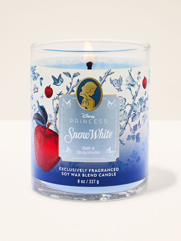 Single Wick Candle Snow White 8 oz / 227 g