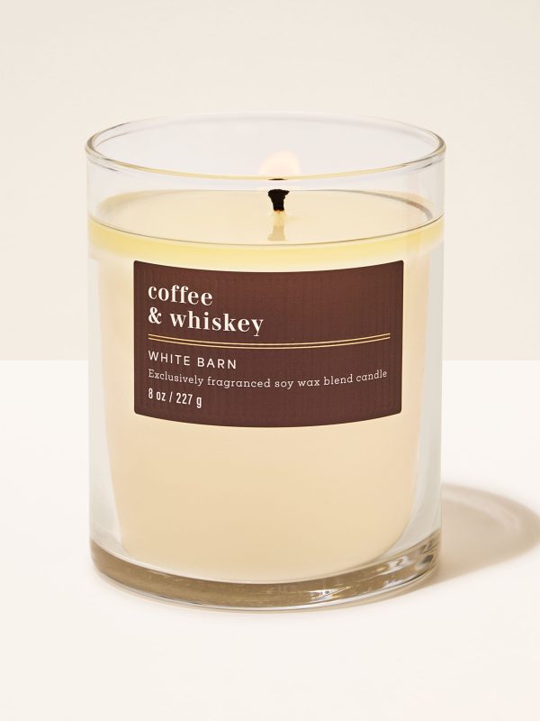 Single Wick Candle  Coffee & Whiskey 8 oz / 227 g