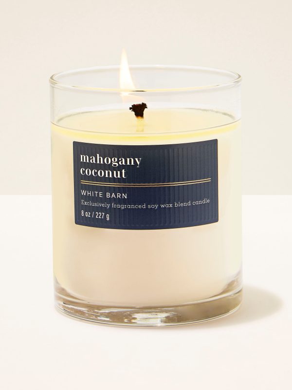 Single Wick Candle  Mahogany Coconut 8 oz / 227 g