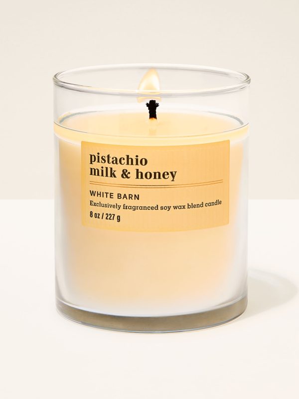 Single Wick Candle Pistachio Milk & Honey 8 oz / 227 g