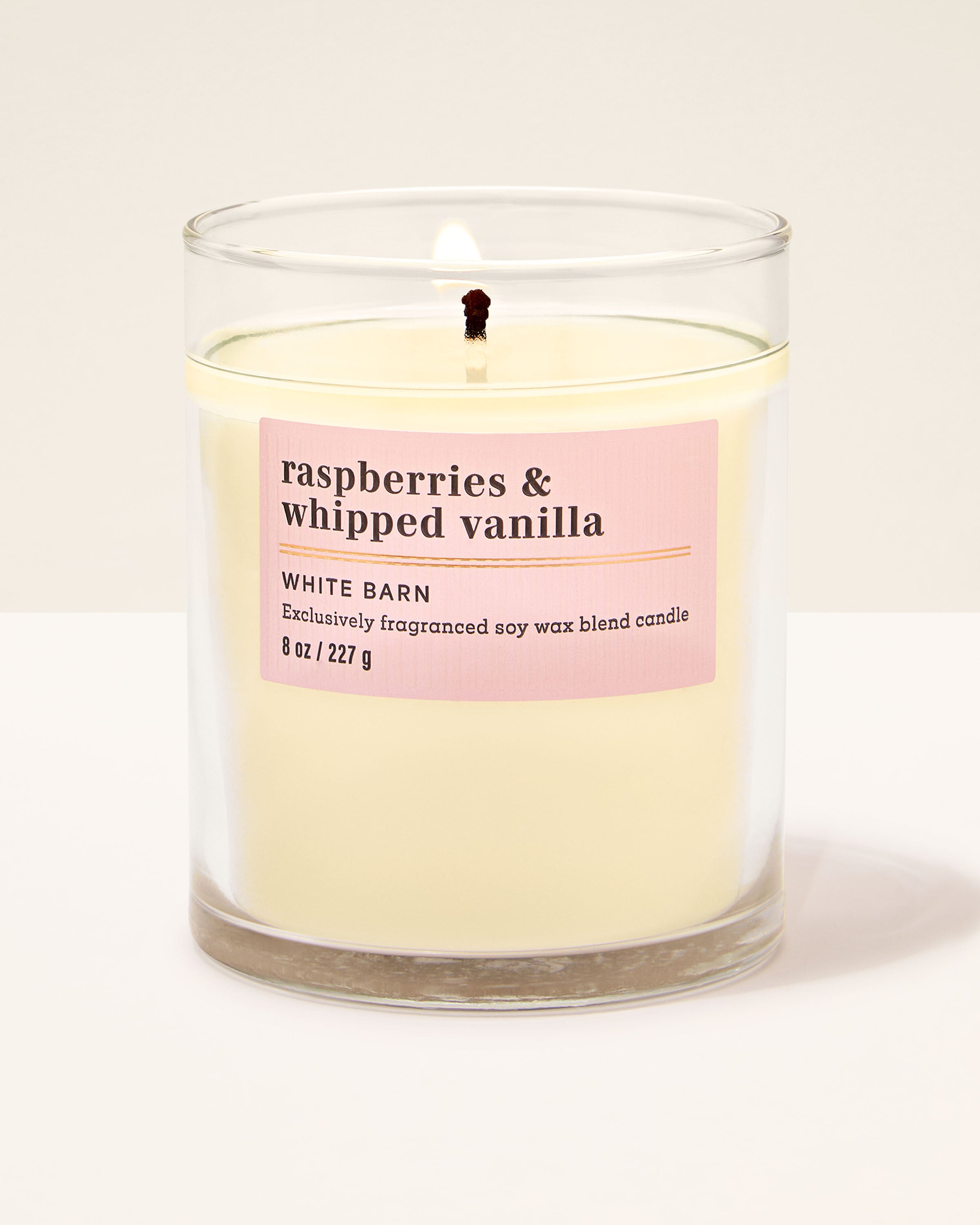 Single Wick Candle Raspberries & Whipped Vanilla 8 oz / 227 g