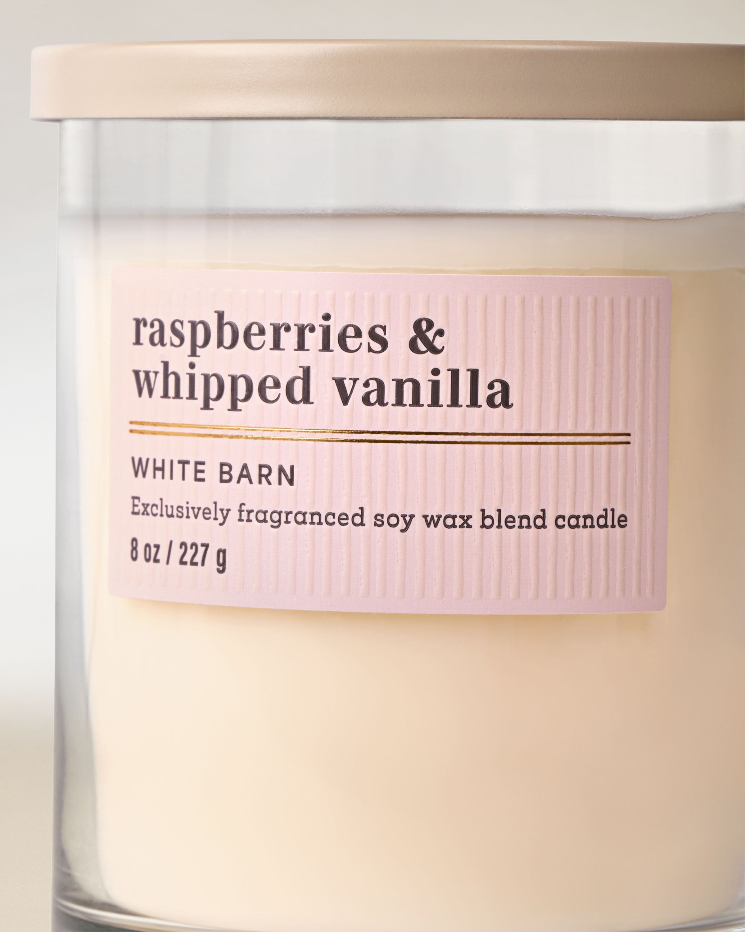 Single Wick Candle Raspberries & Whipped Vanilla 8 oz / 227 g - Image 2