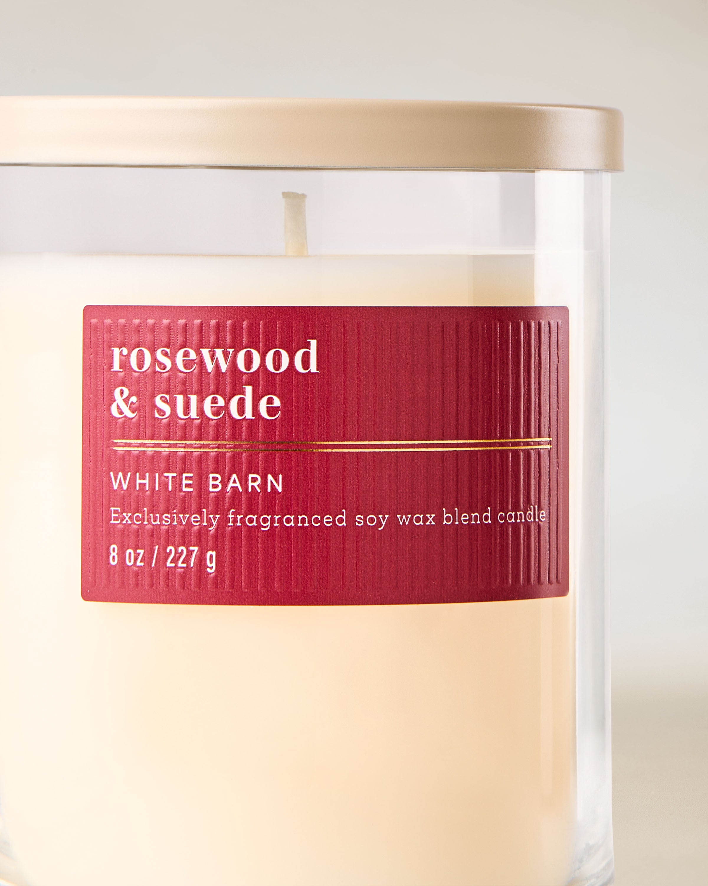 Single Wick Candle Rosewood & Suede 8 oz / 227 g - Image 2