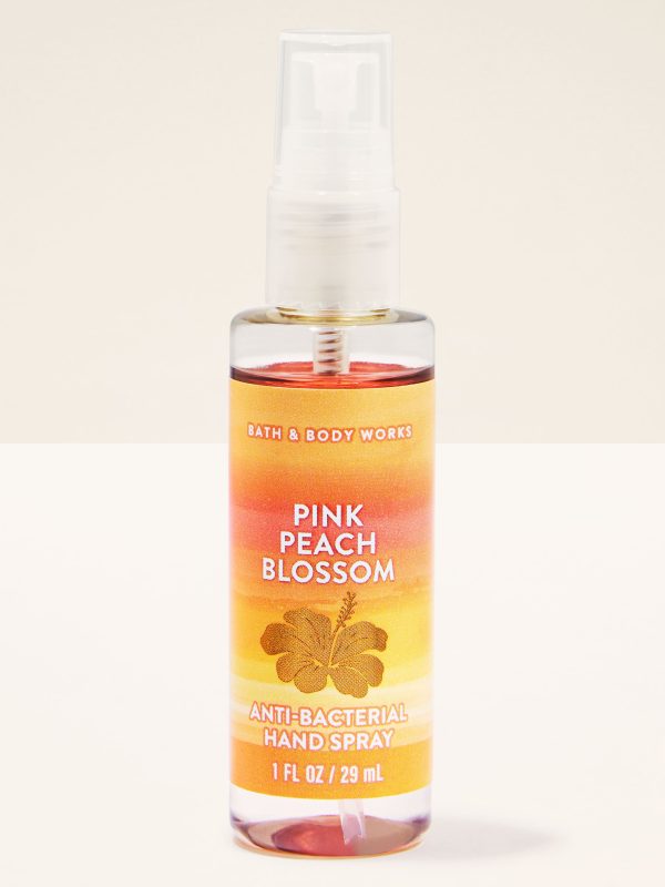 Hand Sanitizer Spray  Pink Peach Blossom 1 fl oz / 29 ml
