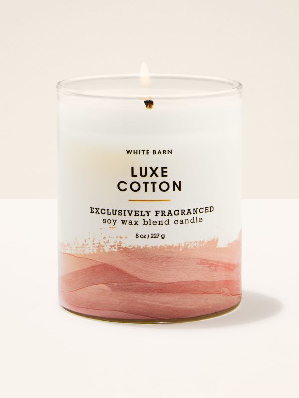 Single Wick Candle  Luxe Cotton 8 oz / 227 g