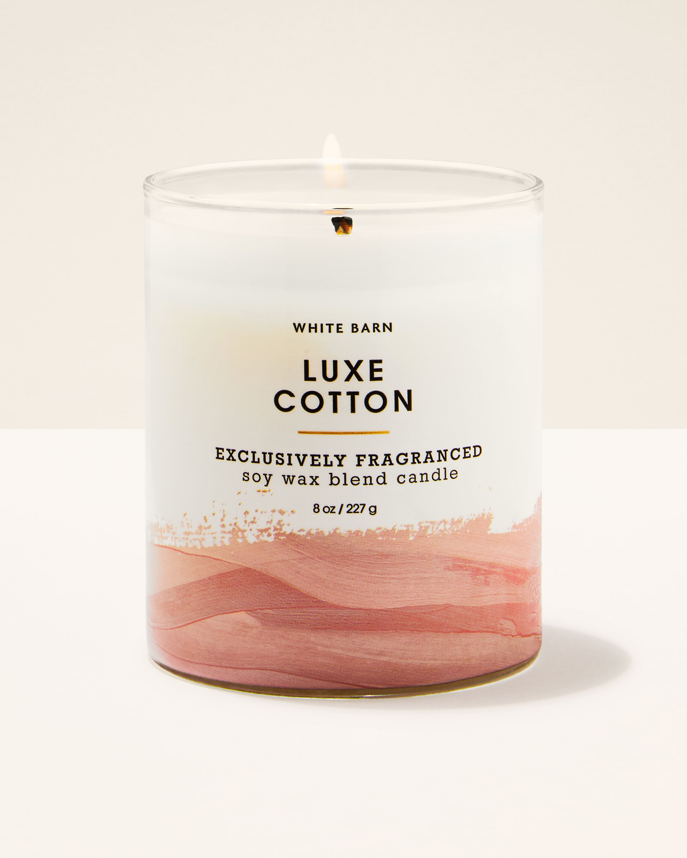 Single Wick Candle Luxe Cotton 8 oz / 227 g