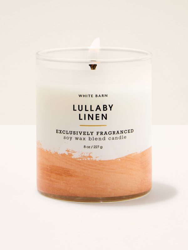 Single Wick Candle  Lullaby Linen 8 oz / 227 g