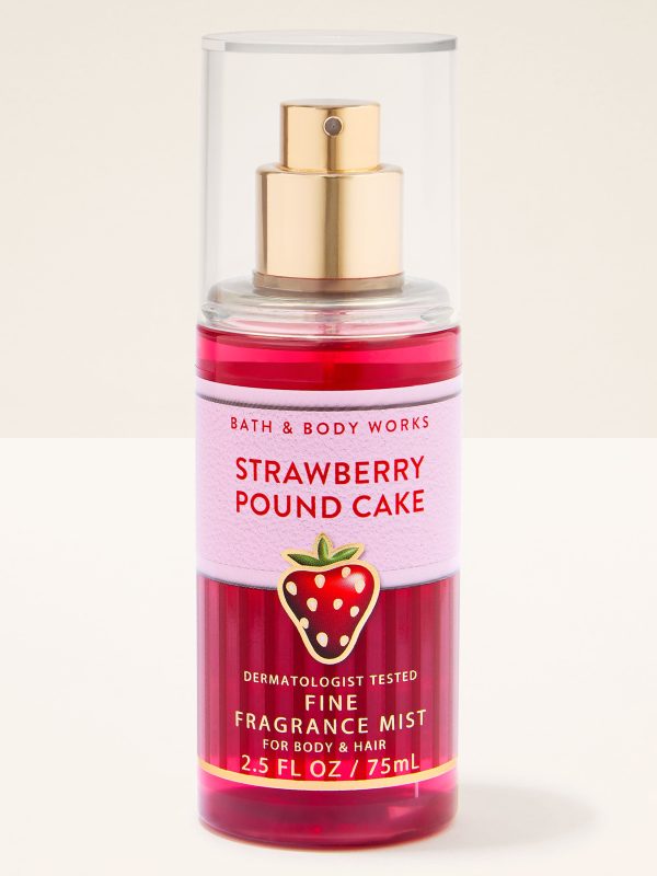 Travel Size Fine Fragrance Mist  Strawberry Pound Cake 2.5 fl oz / 75 ml