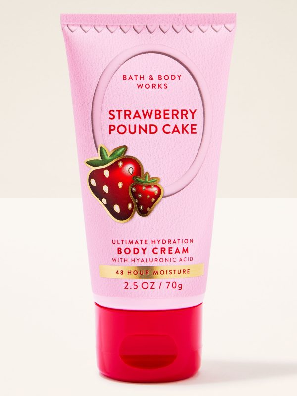 Travel Size Ultimate Hydration Body Cream  Strawberry Pound Cake 2.5 oz / 70 g