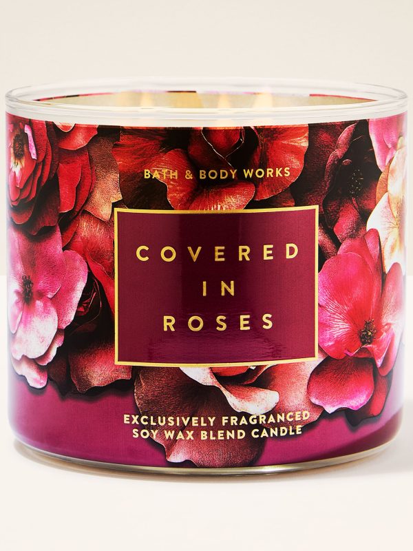 3-Wick Candle  Covered In Roses 14.5 oz / 411 g