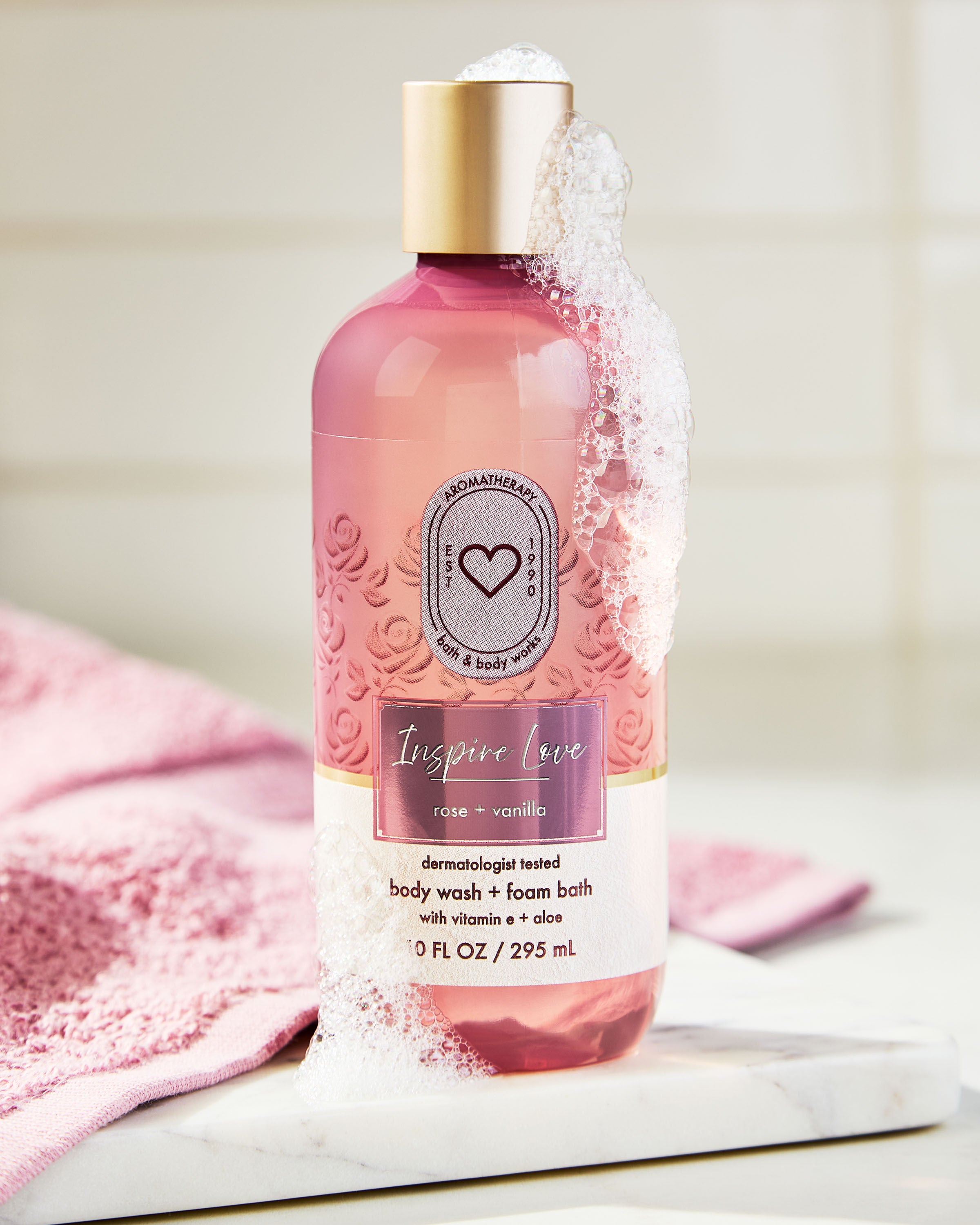 Body Wash & Foam Bath Rose Vanilla 10 fl oz / 295 ml - Image 7