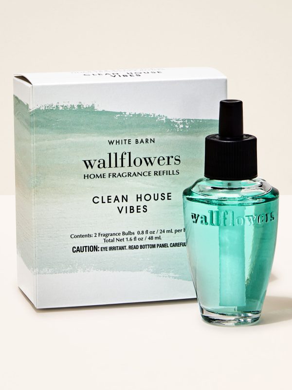 Wallflowers Refills 2-Pack  Clean House Vibes 2 fragrance bulbs 0.8 fl oz / 24 ml per bulb total net 1.6 fl oz / 48 ml