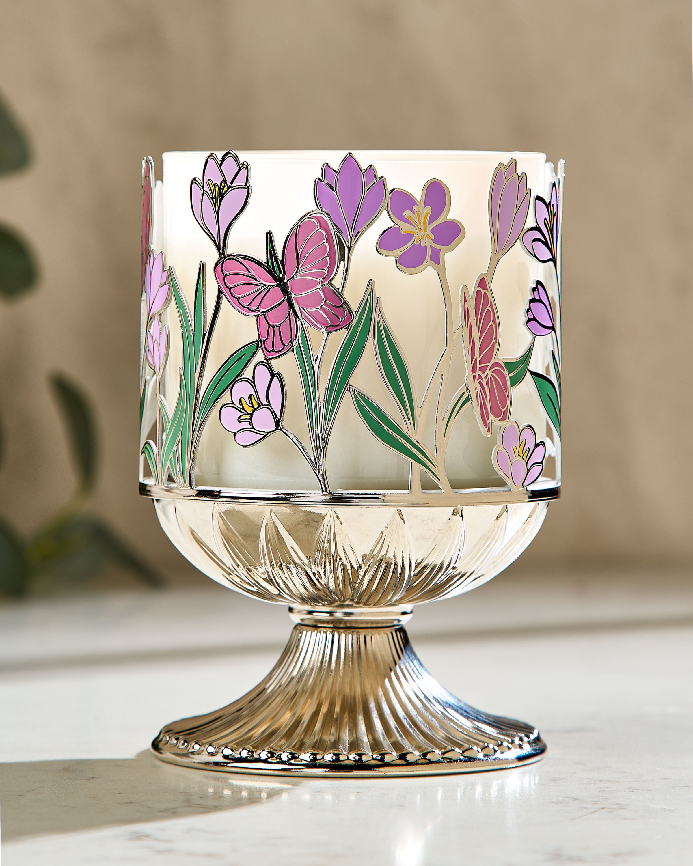 3-Wick Candle Holder Butterfly - Image 2