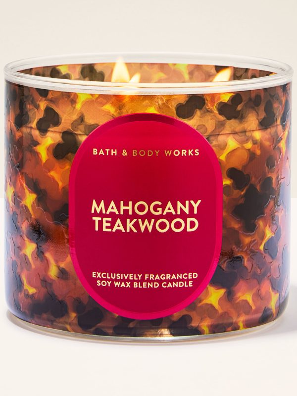3-Wick Candle  Mahogany Teakwood 14.5 oz / 411 g