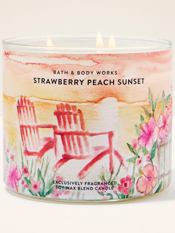 3-Wick Candle  Strawberry Peach Sunset 14.5 oz / 411 g