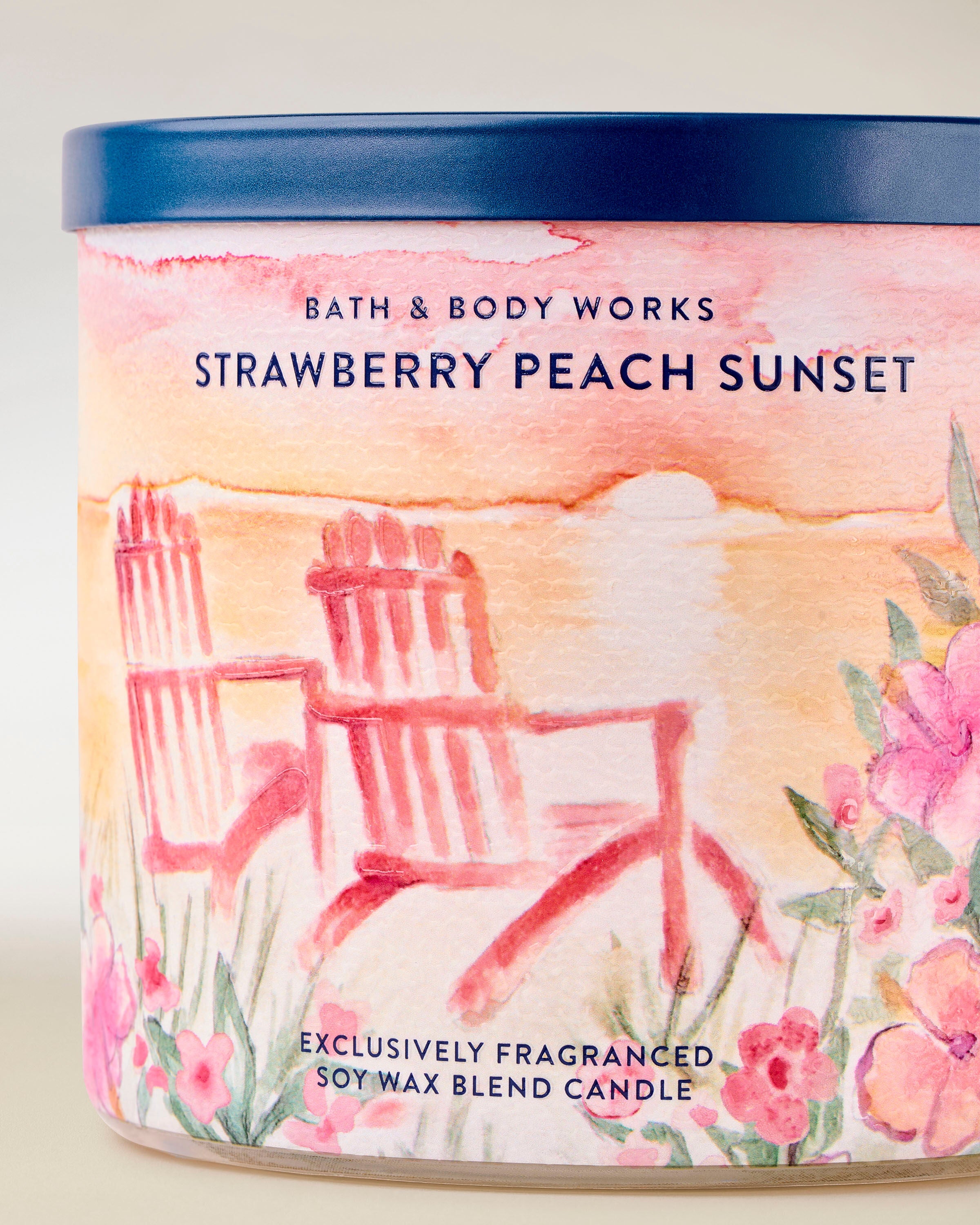 3-Wick Candle Strawberry Peach Sunset 14.5 oz / 411 g - Image 2