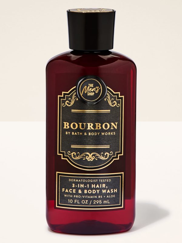 3-in-1 Hair, Face & Body Wash  Bourbon 10 fl oz / 295 mL