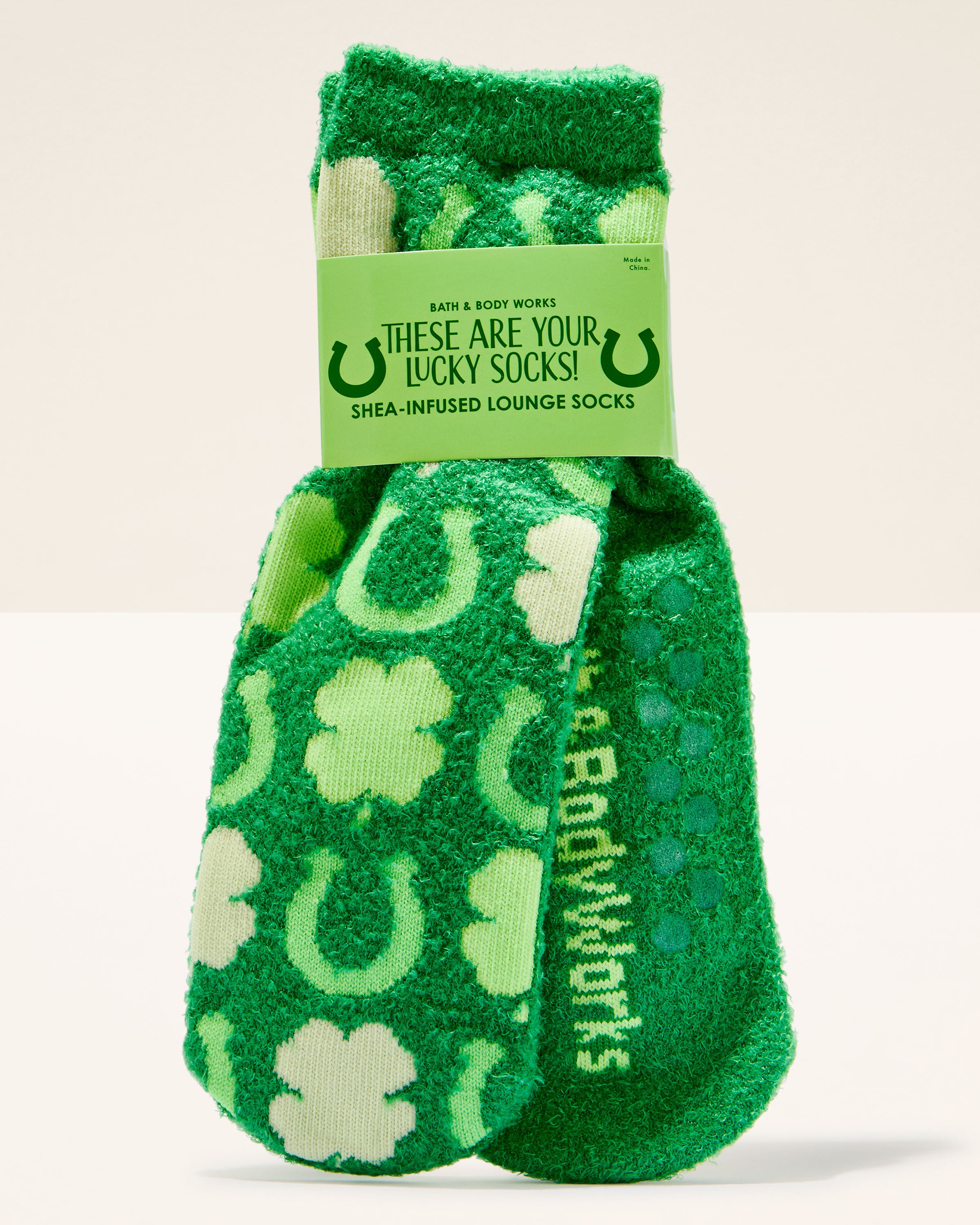 Shea-Infused Lounge Socks Lucky St. Patty's Day